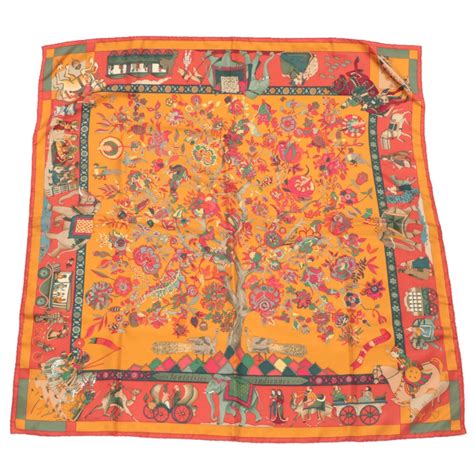 hermes fantaisies indiennes scarf|HERMES Silk Fantaisies Indiennes Scarf 90.